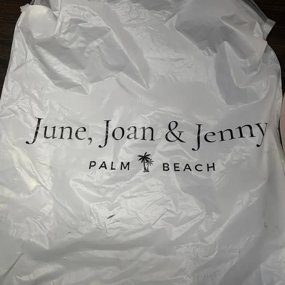 June Joan & Jenny Mary Jane Heels Shoes 38 US7.5 Cream Blue T-Strap Kitten Heels